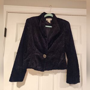 Jackie Jon vintage black velour jacket great condition M